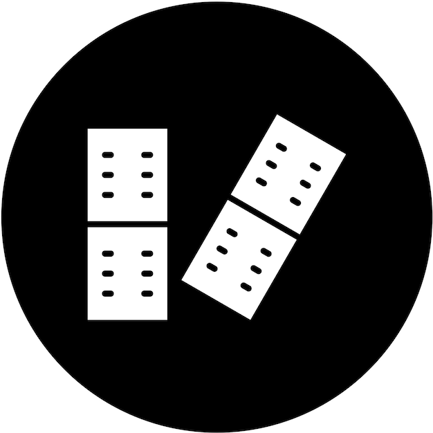 Vector domino icon stijl