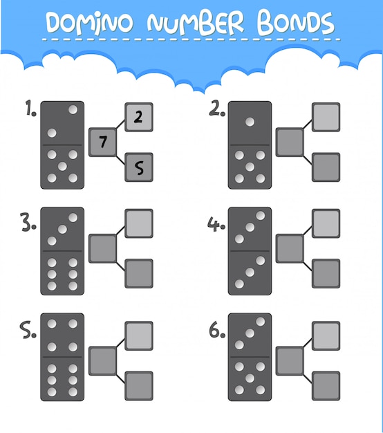 Domino number bonds worksheet