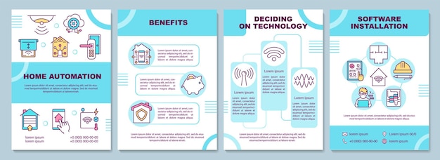 Vector domotica brochure sjabloon