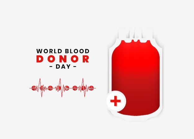 Vector donate blood concept with blood bag