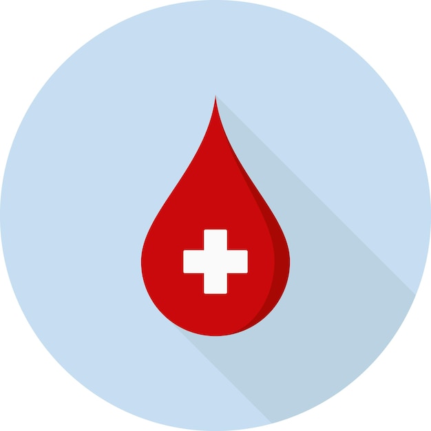 Donate blood icon Long shadow style