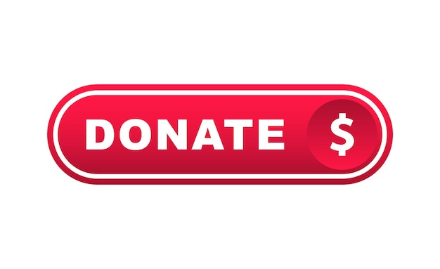 Donate button Push button donate now