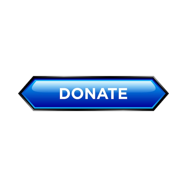 Donate button website vector template