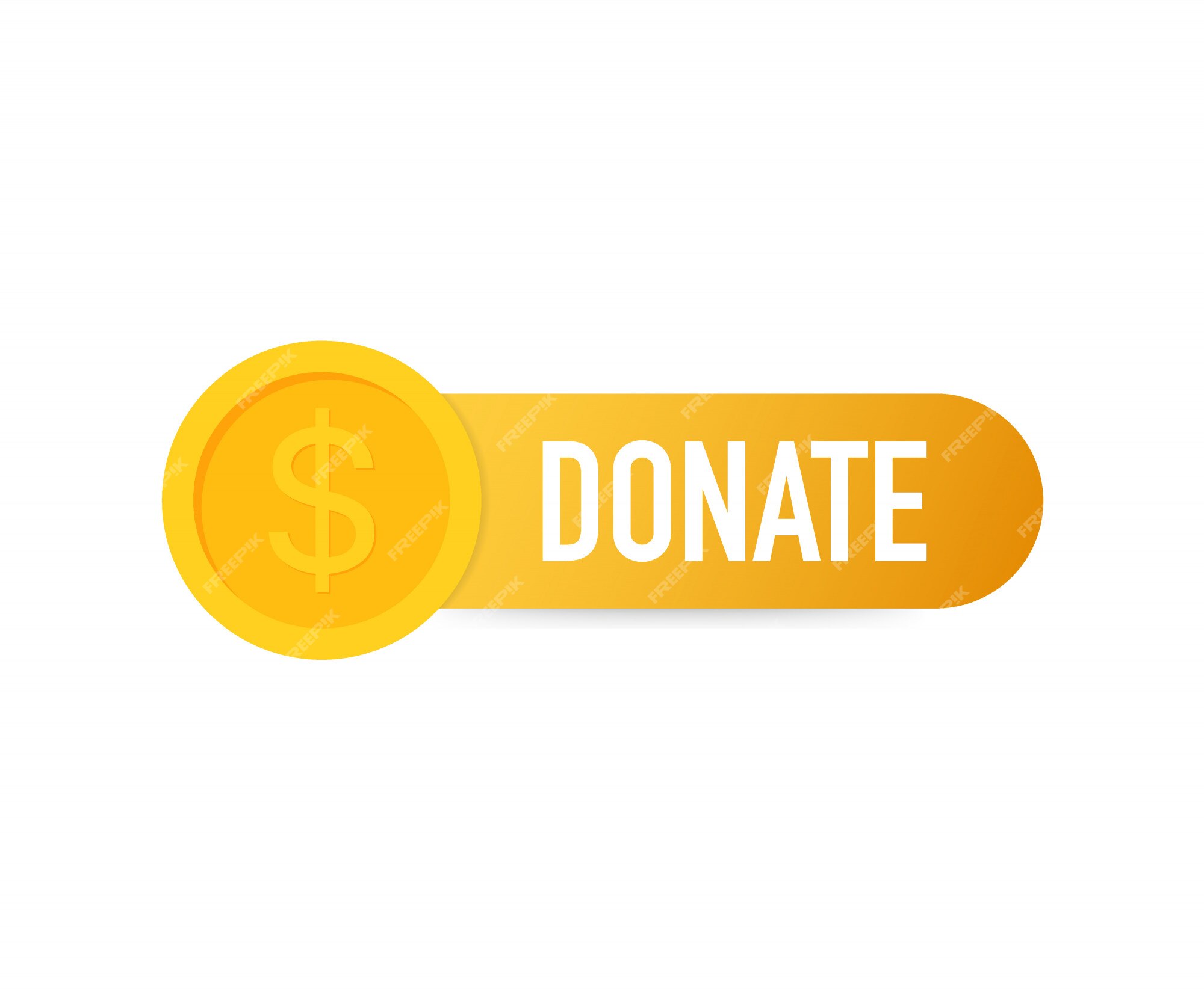 Vector Donate Concept Hand And Money Button In Flat Style