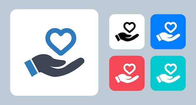 Donate icon vector illustration sign symbol flat icons