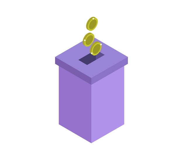 Donate money isometric