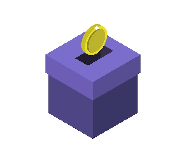 Donate money isometric