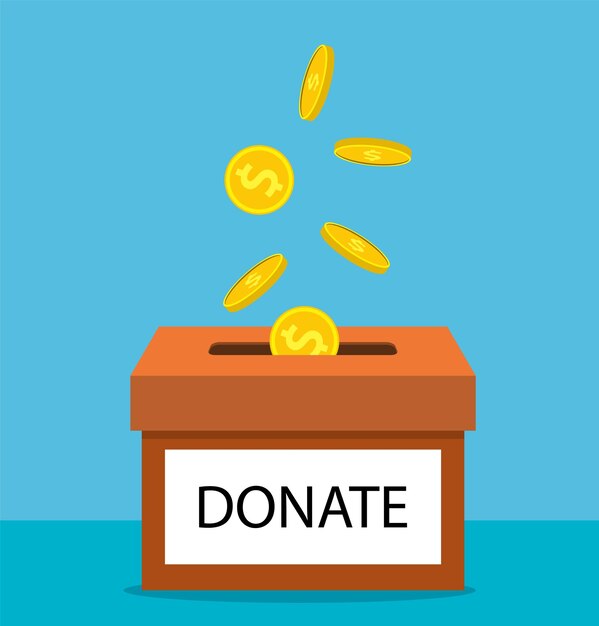 Donate money with box