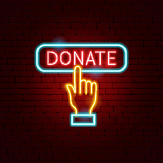 Donate Neon Sign