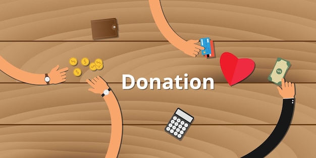 Donation concept vector