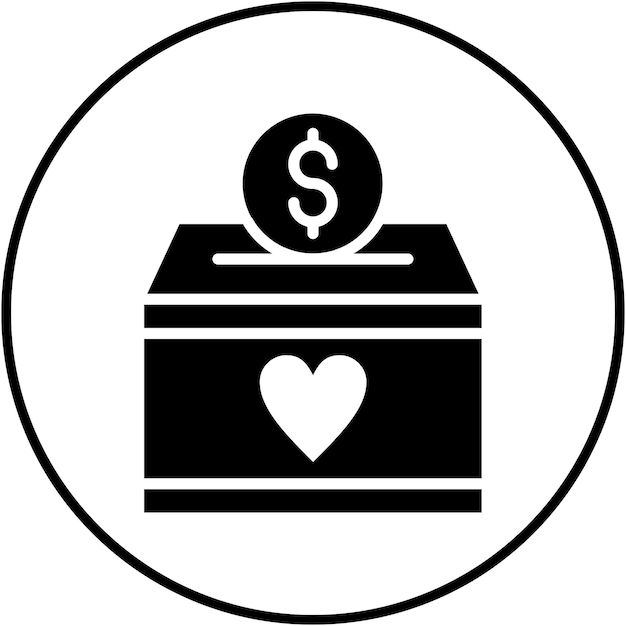 Икона вектора пожертвования может быть использована для набора иконок стихийных бедствий