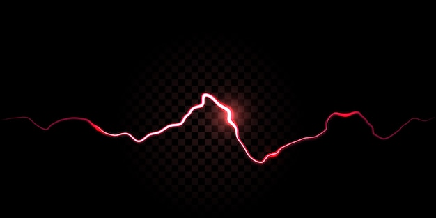 Vector dondervonk, elektrische rode flitsachtergrond. elektriciteit blikseminslag vonken abstract effect