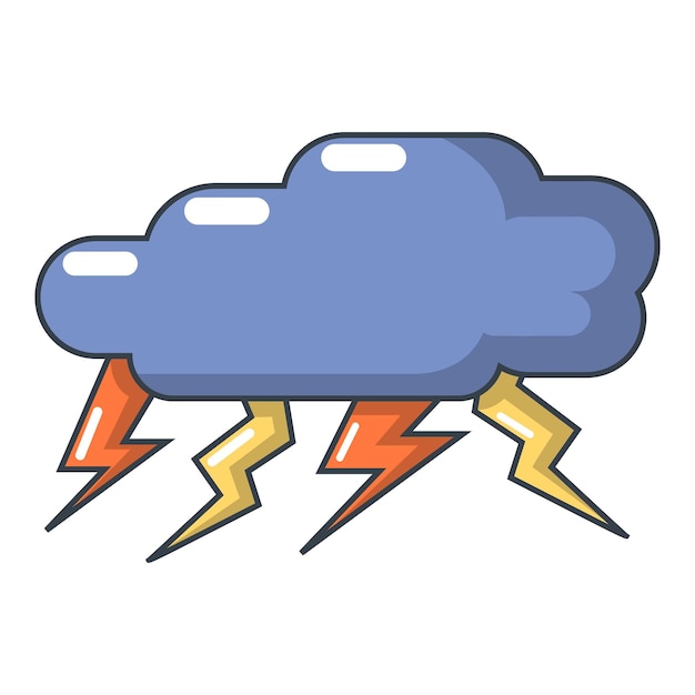 Donderwolk pictogram cartoon illustratie van donderwolk vector pictogram voor web