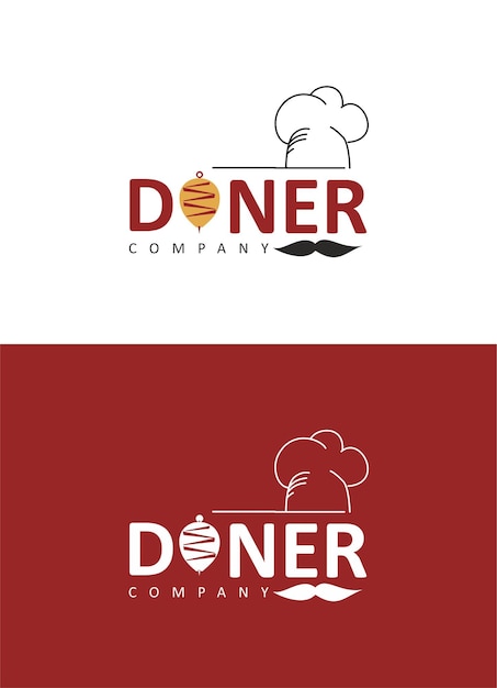 Doner logo design vector