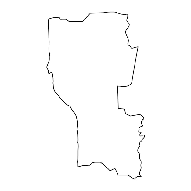 Donga department map administrative division of Benin