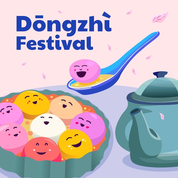 Design del post instagram speciale per il giorno di dongzhi