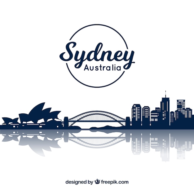 Donkerblauw horizonontwerp van Sydney
