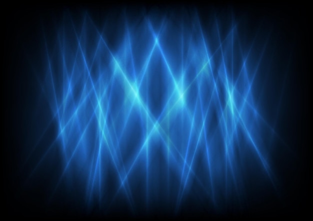 Donkerblauwe abstracte gloeiende strepen vector achtergrond