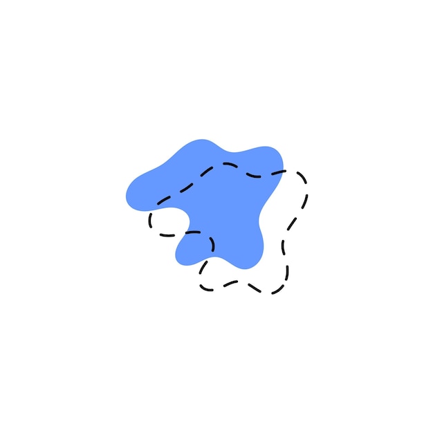 donkerblauwe blob set set