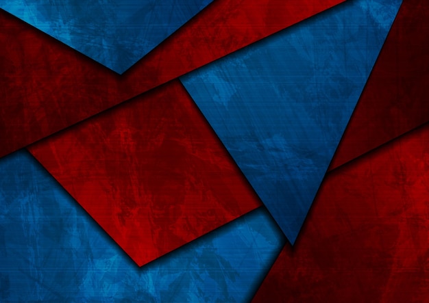 Donkerblauwe en rode abstracte grunge materiële achtergrond