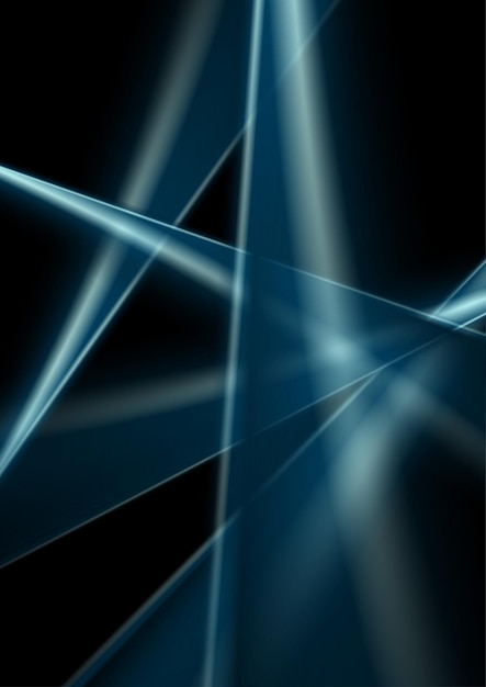 Donkerblauwe glanzende gloeiende strepen abstracte achtergrond