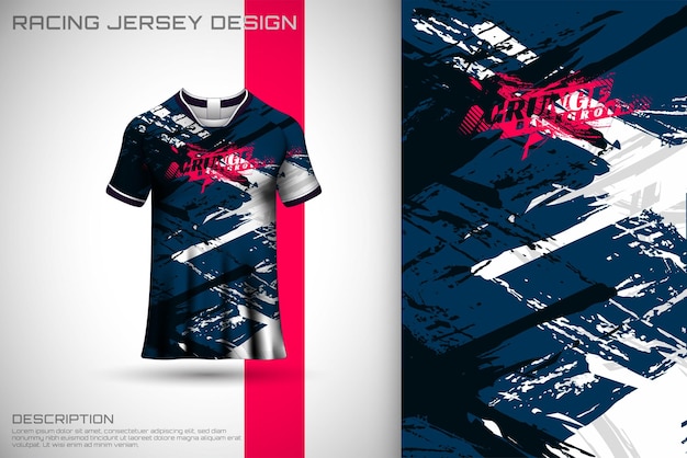 donkere abstracte getextureerde sport jersey ontwerp t-shirt voor motorcross fietsen voetbal racespel