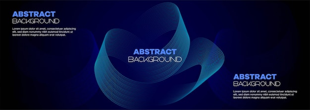 Donkere blauwe abstracte banner achtergrond geometrische cirkels lijnen patroon Futuristische web achtergrond