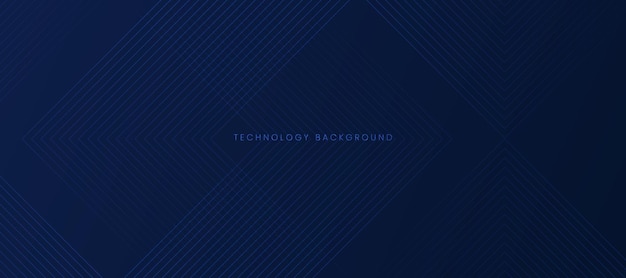 Donkere blauwe moderne technologische achtergrond met lineair ontwerp