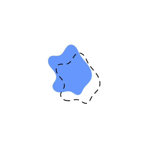 donkere blauwe vlek set waterverf