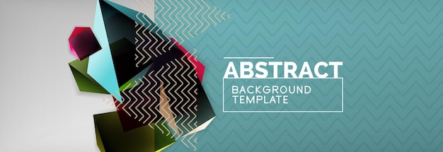 Donkere kleur geometrische abstracte achtergrond 3D-vormen