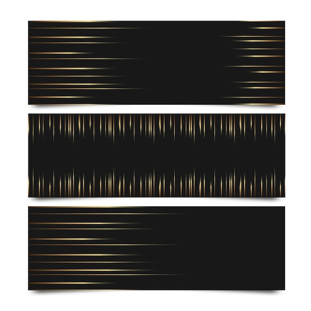 Donkere labels met gouden strepen premium set