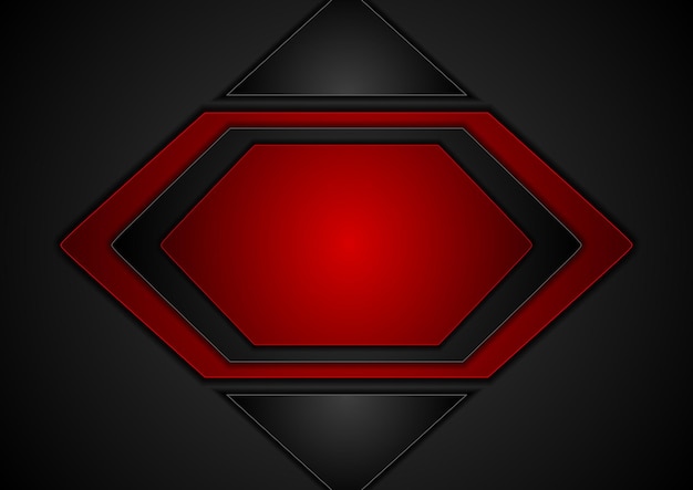 Donkere rode abstracte tech geometrische vector achtergrond