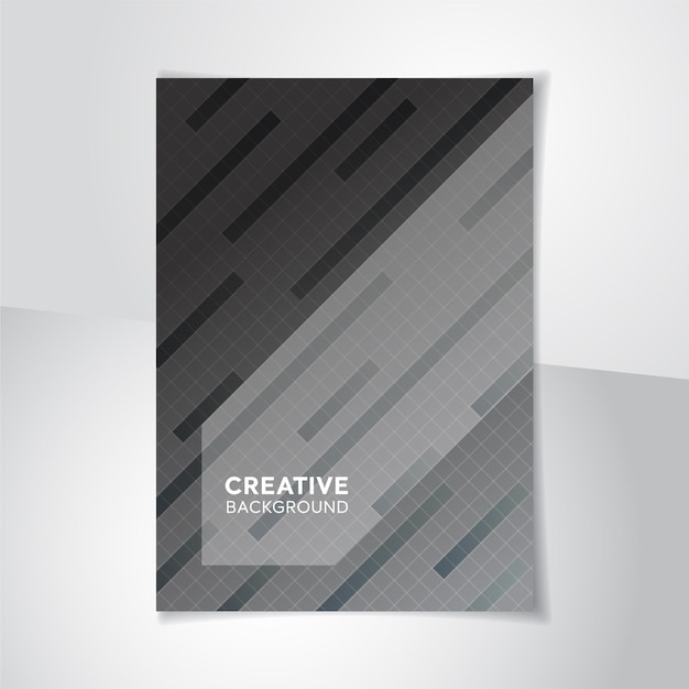 Donkergrijs zakelijk thema creatief ontwerp rapport omslag achtergrond A4 aandeel