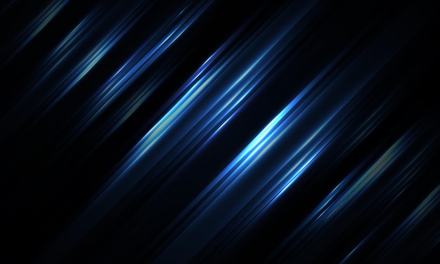 Donkergroene geometrische achtergrond met gloeiende verticale blauw licht lichtgevende lijnen en schaduwen voor presentatie achtergrond ontwerpsjabloon. Sport gaming vectorillustratie