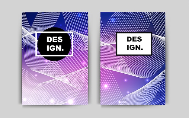 Donkerroze, blauwe vectorbanner voor websites