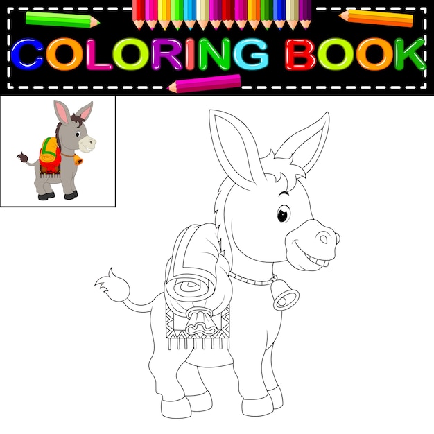 donkey coloring book