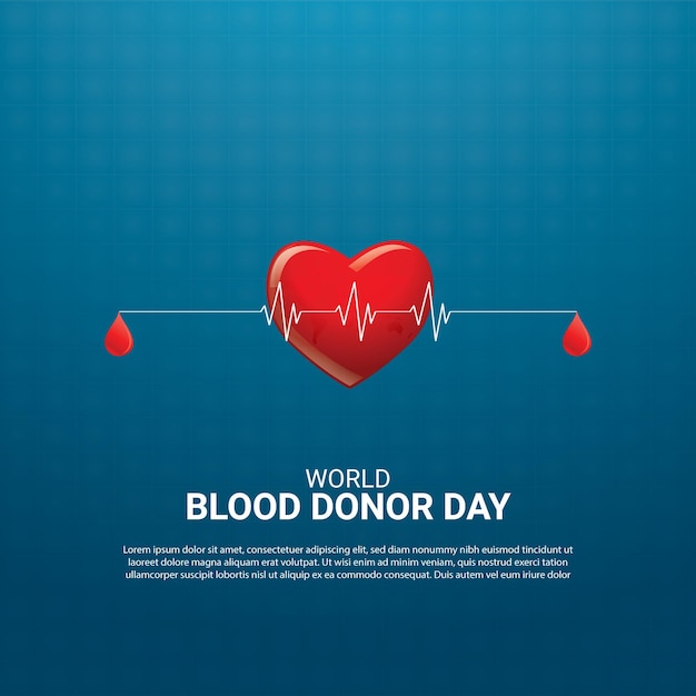 Donor day background Premium Vector