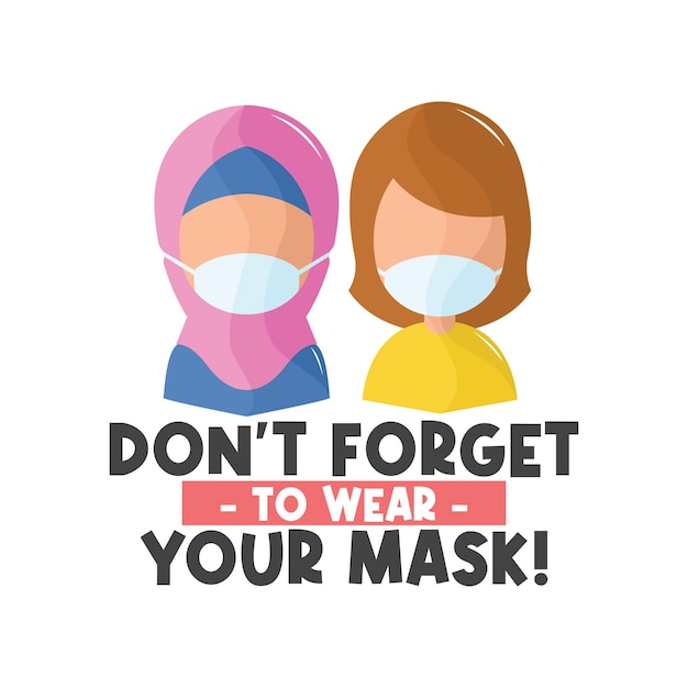 ベクトル マスクを着用することを忘れないでください