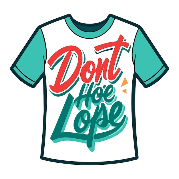 Vector dont lose hope graphic typography t shirt