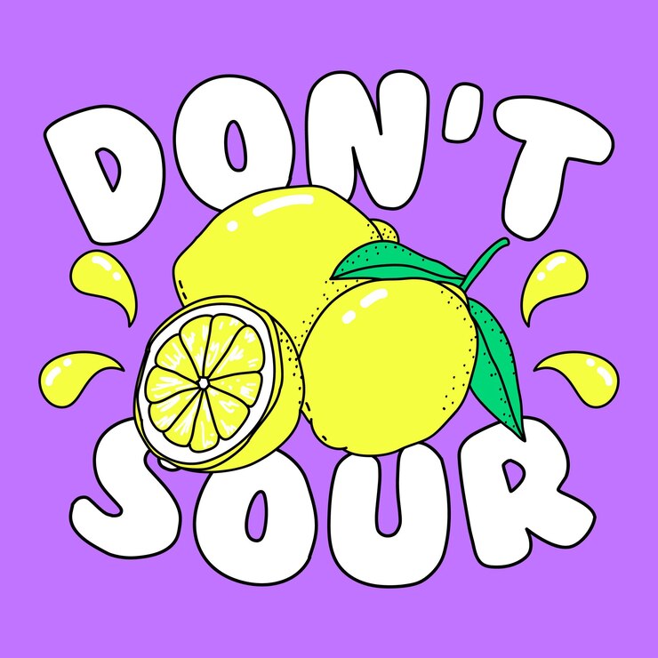 Vector dont sour yellow lemon fruit