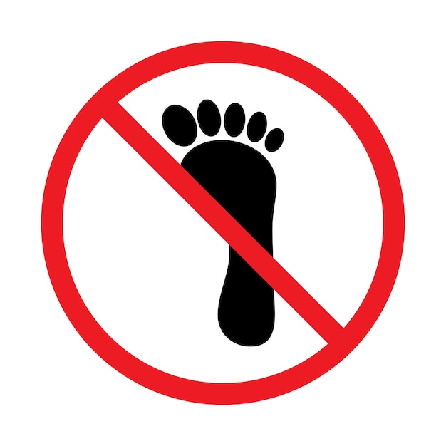 Dont step on icon vector