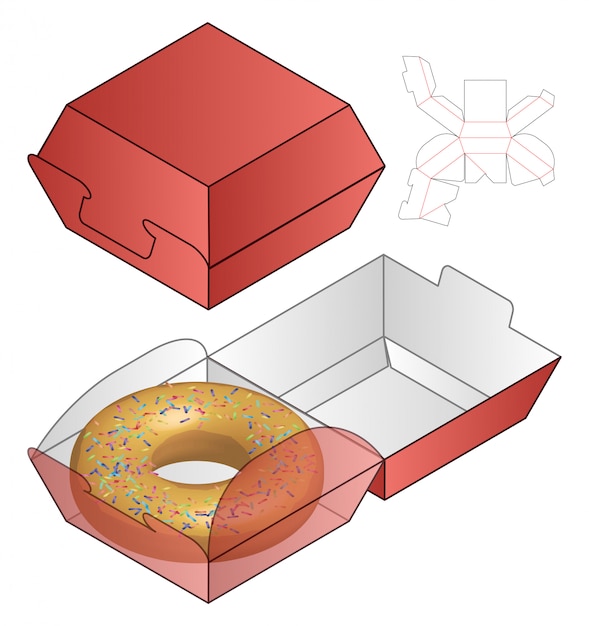 Confezione di ciambelle confezionata con disegno sagomato