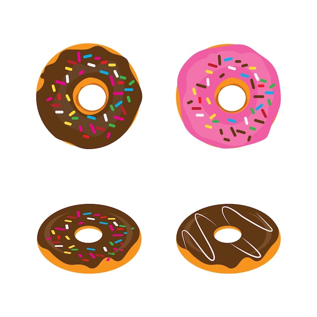 Donut cake logo vector
