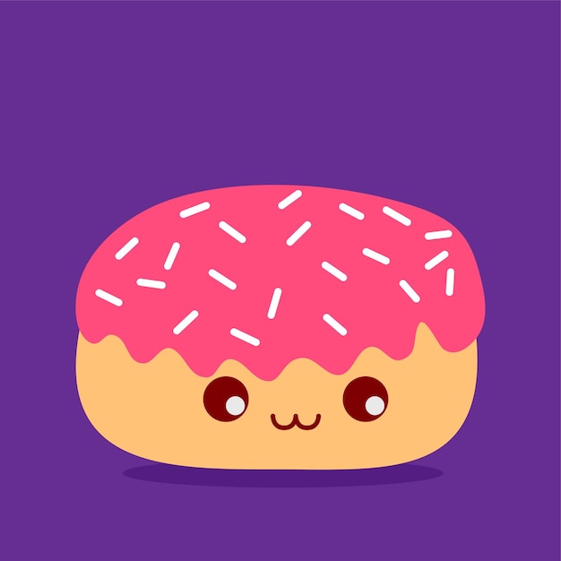 Vector donut cartoon personage