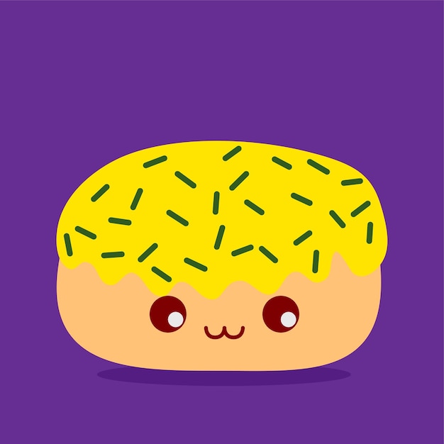 Vector donut cartoon personage