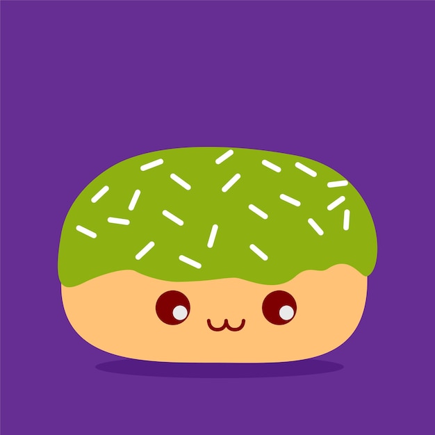 Vector donut cartoon personage