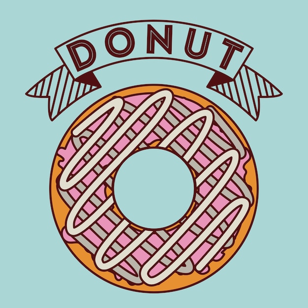 Vector donut digitaal ontwerp