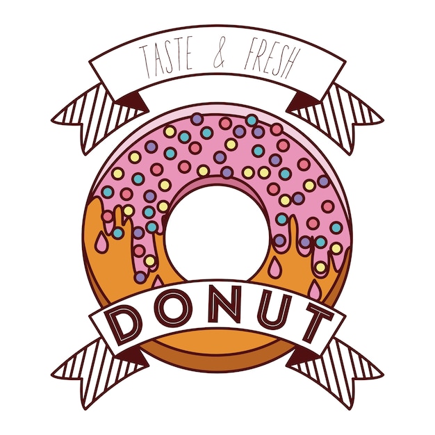 Vector donut digital design