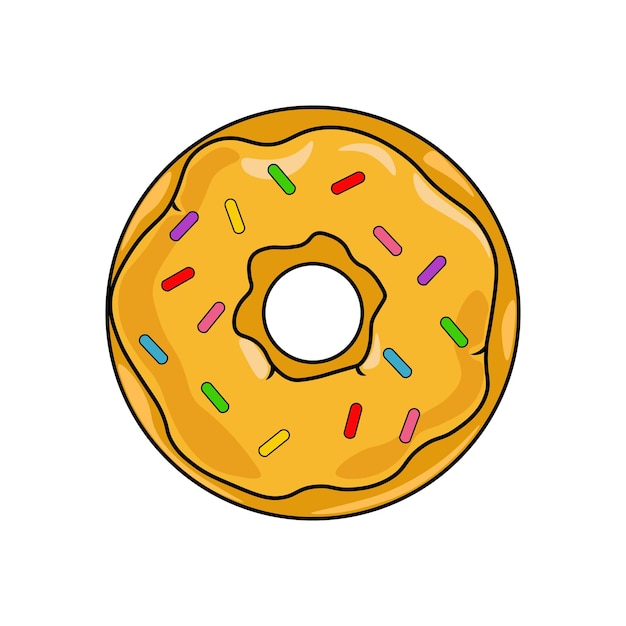 Donut element, isolated colored donut, sweet shop, vector cute donut collection, isolated donut