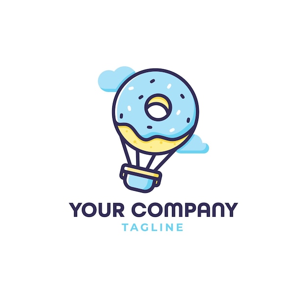 Donut Fly logo vector